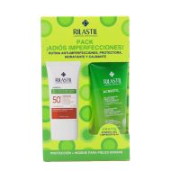 Rilastil Sun System Acnestil Crema Sebonormalizante SPF50+ + Gel Limpiador Pack