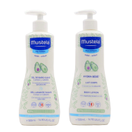 Mustela Hydra Bebe + Gel de Baño Suave 500ml Pack