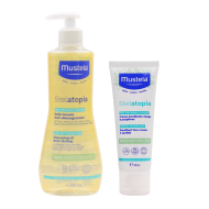 Mustela Stelatopia Aceite de Baño 500ml+Crema Facial Emoliente Pack