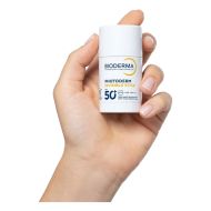 Bioderma Photoderm, stick solar SPF50+, protector facial invisible, protector solar hidratante, piel sensible, cuidado celular, defensa UVA/UVB, protector solar cicatrices.


