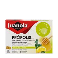 Juanola Própolis con Hedera Miel Zinc y Vitamina C 24 Pastillas Saabor Miel Limón