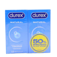 Durex Natural 12 Preservativos x 2 Duplo 50%Dto 2ªUd