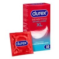 Durex Sensitivo XL Extra Grande Extra Lubricado 10 Preservativos