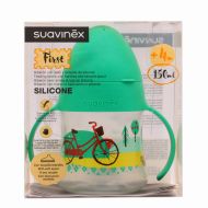 Suavinex Biberón con Asas First Boquilla de Silicona +4M 150ml