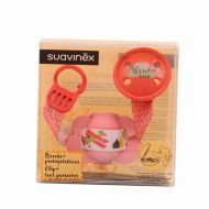 Suavinex Broche con Cinta + Protege Tetina Clip + Teat Protector Wanderlust 