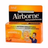 Airborne Inmunodefensas Sabor Naranja Schiff 10 comprimidos efervescentes