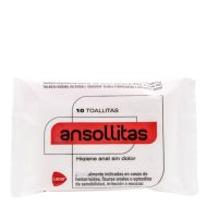Ansollitas Toallitas de Higiene Anal Sin Dolor 10 Toallitas Lacer