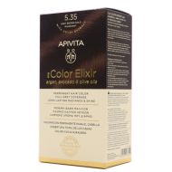 Apivita My Color 5.35 Light Brown Gold Mahogany Coloración Permanente Natural