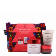 Apivita Wine Elixir Crema Ligera + Leche 3 en 1 + Crema de Noche Pack Beautiful You