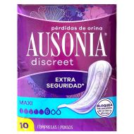 Ausonia Discreet Maxi 10 Compresas para Pérdidas de Orina