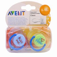 Avent Chupete Tetina Silicona Anatómico Classic 6-18m Pack 2 Chupetes