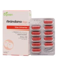 B Green Arándano Rojo probióticos 30 Cápsulas Via Oral