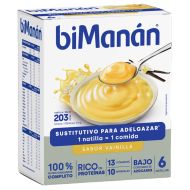 BiManán Natilla Sustitutivo Vainilla 6 Natillas