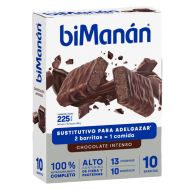 BiManán Barrita Sustitutiva Chocolate Intenso 10 Barritas