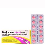 Biodramina Infantil 25 mg 12 Comprimidos Recubiertos    