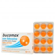 Bucomax con Lidocaína 24 Pastillas Para Chupar Sabor Naranja 