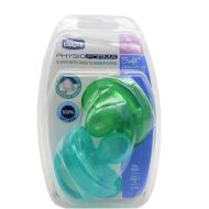 Chicco Chupete Silicona Physio Soft 16-36M Azul y Verde 2 Chupetes