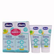 Chicco Pasta Dental Sabor Plátano 6 a 24 Meses 50ml x 2 Pack Duplo