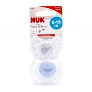 Nuk Chupete Látex Rose&Blue Azul con Porta Chupetes 6-18M 2Uds