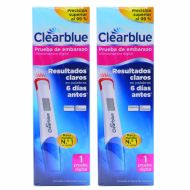 ClearBlue Prueba de Embarazo Ultratemprana 1 Prueba Digital x 2 Duplo