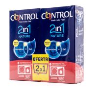 Control 2 en 1 Nature Preservativos 6Kit+6Kit Pack Mega Ahorro