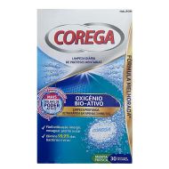 Corega Oxígeno Bio Activo 3 Minutos 30 Pastillas Limpiadoras 