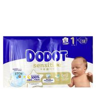 Dodot Sensitive 1 58 Pañales de 2 a 5Kg