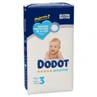 Dodot Sensitive Talla 3 de 6 a 10Kg 56 Pañales Extra Absorción