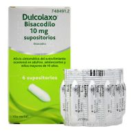 Dulcolaxo Bisacodilo 10mg 6 Supositorios