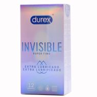 Durex Invisible Super Fino Extra Lubricado 12 Preservativos