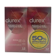 Durex Sensitivo Contacto Total 12 Preservativos x 2 Duplo 50%Dto 2ªUd       