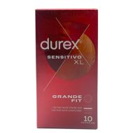 Durex Sensitivo XL Extra Grande Extra Lubricado 10 Preservativos