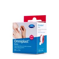 Omniplast Esparadrapo Tela Elástico Blanco 2,5cm x 5m