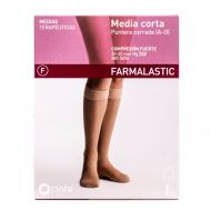 Farmalastic Media Corta G Puntera Cerrada Compresión Fuerte Beige 1Ud