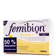 Femibion Pronatal 1 Merck 30comp+30comp 50% 2ªUd Promoción
