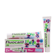 Fluocaril Junior Pasta Dentífrica Sabor Chicle 6-12 Años 75ml x 2 Pack Ahorro
