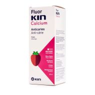 Fluor Kin Calcium Enjuague Bucal Fresa 500ml