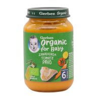 Gerber Organic Zanahoria, Tomate y Pavo tarro de  190gr