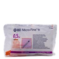 Jeringa de Insulina BD Micro Fine 0,5ml x 10 Jeringas