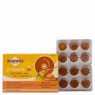 Juanola Própolis con Hedera Miel Zinc y Vitamina C 24 Pastillas de Goma Sabor a Miel