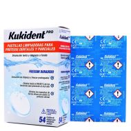 Kukident Pastillas Limpiadoras Para Prótesis Dentales 54 Pastillas de Limpieza