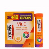 Leotron Vitamina C  36 + 18 Comprimidos Efervescentes Sabor Naranja