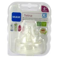 MAM Tetina Silicona 6m+ FlujoX 2 uds