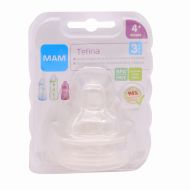 MAM Tetina Silicona Flujo3  +4m Pack 2 Tetinas