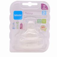 MAM Tetina Silicona Flujo 2 2m+ Pack 2 Tetinas