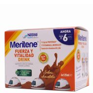 Meritene Fuerza y Vitalidad Drink Sabor Chocolate 6 Botellas x 125 ml Pack