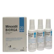Minoxidil Biorga 20mg/ml  3 Frascos x 60ml 