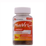 MultiVit Energy Gummies Forte Pharma 60 Gominolas Sabor Naranja Limón