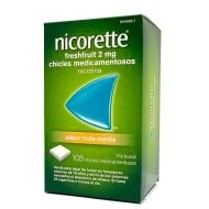 Nicorette Freshfruit 2mg 105 Chicles Medicamentosos Nicotina Sabor Fruta Menta