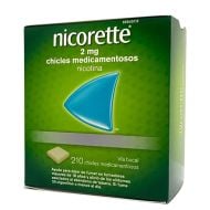 Nicorette 2 mg 210 Chicles Medicamentosos Nicotina